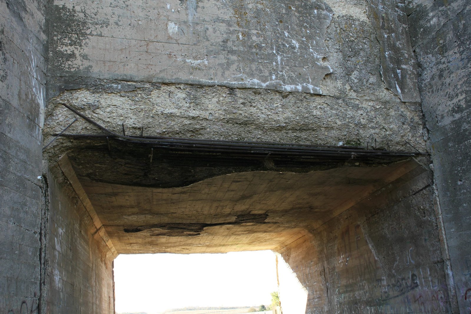 Spalling on north face